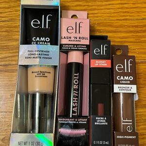Elf makeup lot bundle CC cream mascara bronzer and lip stain